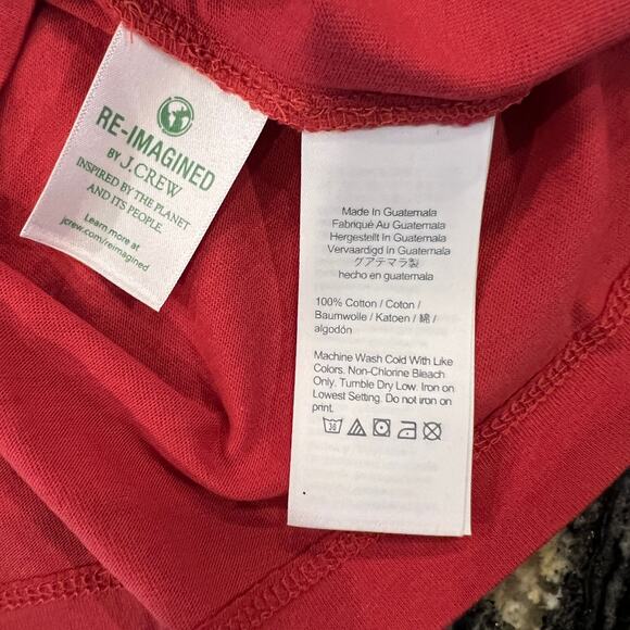 NWT J. Crew Men's Rusted Red W/Navy Mount Rainier Graphic Tee - Picture 8 of 10